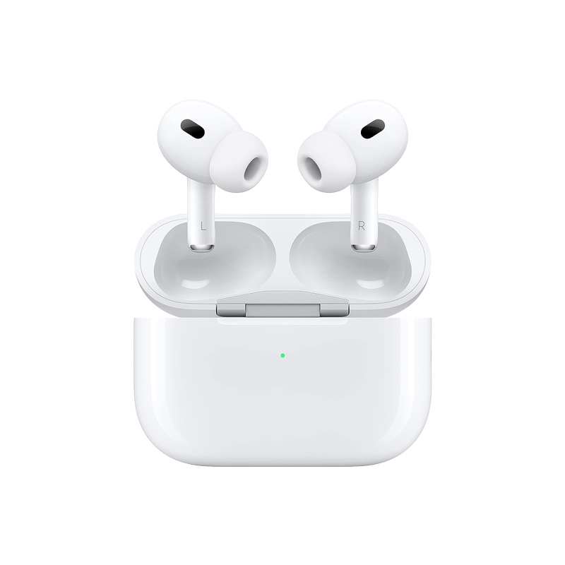 Picture of Apple AirPods Pro (2nd generation) with MagSafe Case (USB-C) Bluetooth Headset  (White, True Wireless)